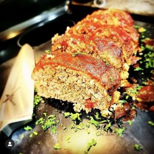 Bourbon Glazed Meatloaf made with Dat Sauce by Chef Scottie Johnson