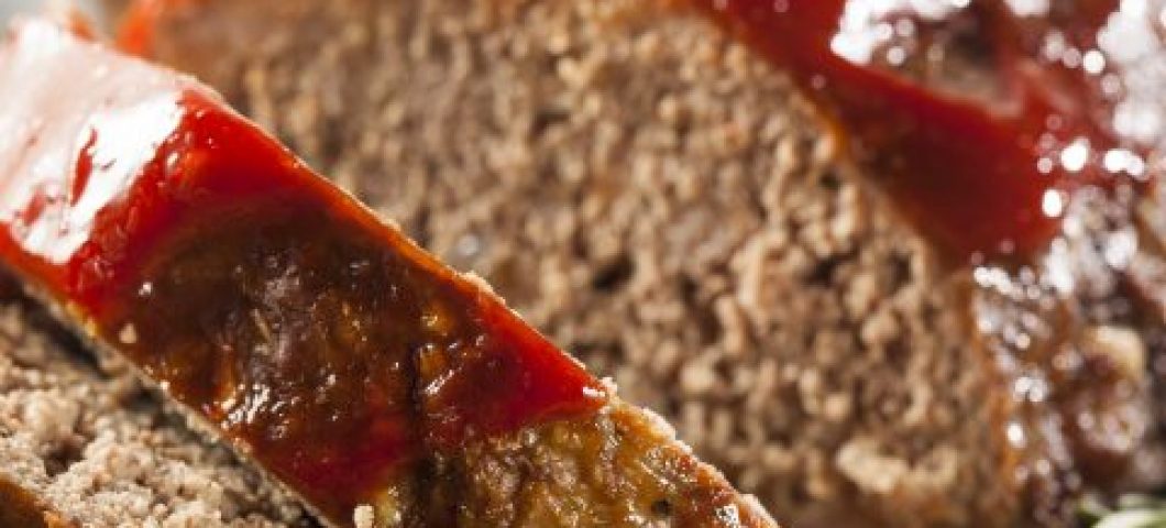 close up of meat loaf made with Dat Ketchup