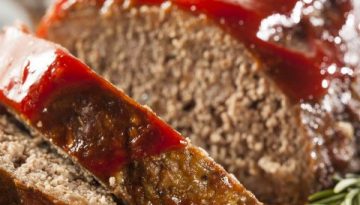 close up of meat loaf made with Dat Ketchup