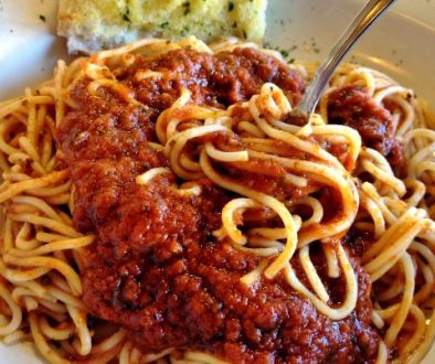 Plate of Spaghetti and meat sauce