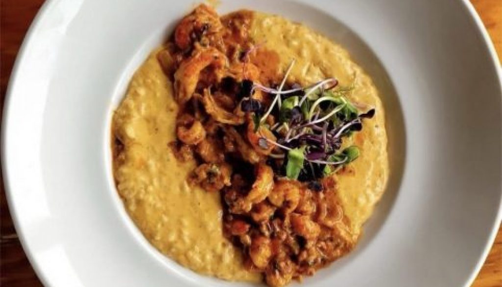 Blackened Crawfish Tails with Popcorn Grits