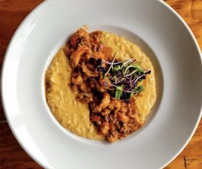 Blackened Crawfish Tails with Popcorn Grits